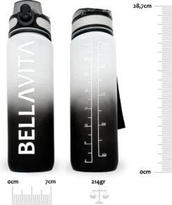 BELLAVITA Drinkfles - Wit / Zwart - Waterfles - Drinkfles Volwassenen - Drinkfles Kinderen - Drinkfles 1 Liter - Fles - 1 Liter - 1000ml - Tritan - Fruitfilter- BPA-vrij - 100% Lekvrij 12 BELLAVITA Drinkfles - Wit / Zwart - Waterfles - Drinkfles Volwassenen - Drinkfles Kinderen - Drinkfles 1 Liter - Fles - 1 Liter - 1000ml - Tritan - Fruitfilter- BPA-vrij - 100% Lekvrij -Waterfles Voor Buiten 1005x1200 1