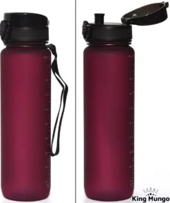 1 Liter Drinkfles - Waterfles Sport Bidon Drinkbus - 1L - Paars/Rood - King Mungo -Waterfles Voor Buiten 1008x1200