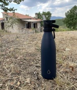 Wattamula Design Eco RVS Drinkfles - Donkerblauw - Extra Dop Met Rietje En Carrier - 500 Ml - Waterfles - Thermosfles - Sport -Waterfles Voor Buiten 1029x1200 1