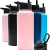 Thermosfles - Pastel Pink - 1 Liter - Extra Dop Met Rietje & Drinktuit - Thermosflessen - Isoleerfles - BPA Vrij - Lekvrij - Thermosfles 1 Liter - Isoleerfles 1 Liter - Thermoskan - Isoleerbeker - Thermosbeker -Waterfles Voor Buiten 1063x1200 4