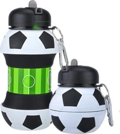 Merkloos Opvouwbare Drinkfles - Sport Waterfles 550 Ml - Opvouwbare Waterfles - Voetbal Bidon - Sportbidon - Sport Accessoire - Drinkfles Kopen