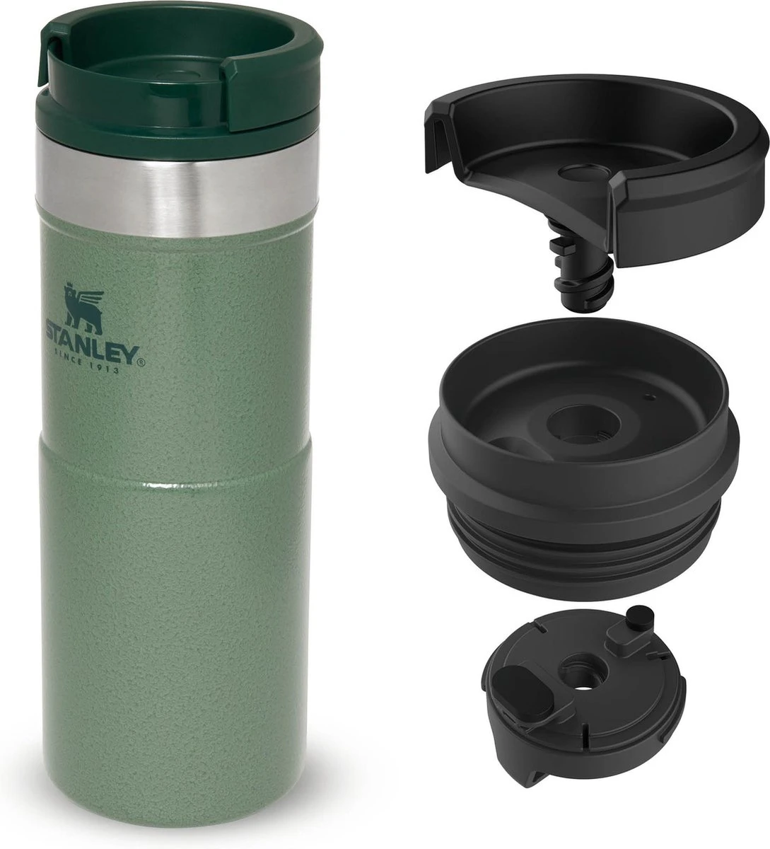 Stanley The NeverLeak™ Travel Mug 0,35L NEW - Thermosfles - Hammertone Green 9 Stanley The NeverLeak™ Travel Mug 0,35L NEW - Thermosfles - Hammertone Green - Afbeelding 7