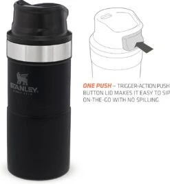 Stanley Trigger-Action Travel Mug 0.47L - Thermosfles - Matt Black -Waterfles Voor Buiten 1106x1200 4