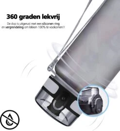 Swilix ® Drinkfles - 1 Liter - Waterfles Met Tijdmarkering - Grijs - 2022 Model -Waterfles Voor Buiten 1108x1200 2