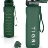 TIGR The Athlete - Drinkfles - Waterfles Met Fruit Filter - 1000ml - Groen - Met Mengbal Voor Shakes -Waterfles Voor Buiten 1113x1200
