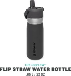 Stanley The IceFlow™ Flip Straw Water Bottle 0,65L - Thermosfles - Charcoal -Waterfles Voor Buiten 1128x1200 2