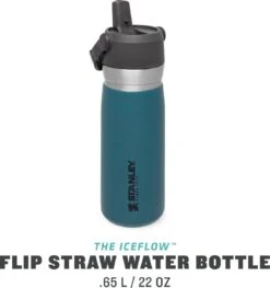 Stanley The IceFlow™ Flip Straw Water Bottle 0,65L - Thermosfles - Lagoon -Waterfles Voor Buiten 1129x1200 1