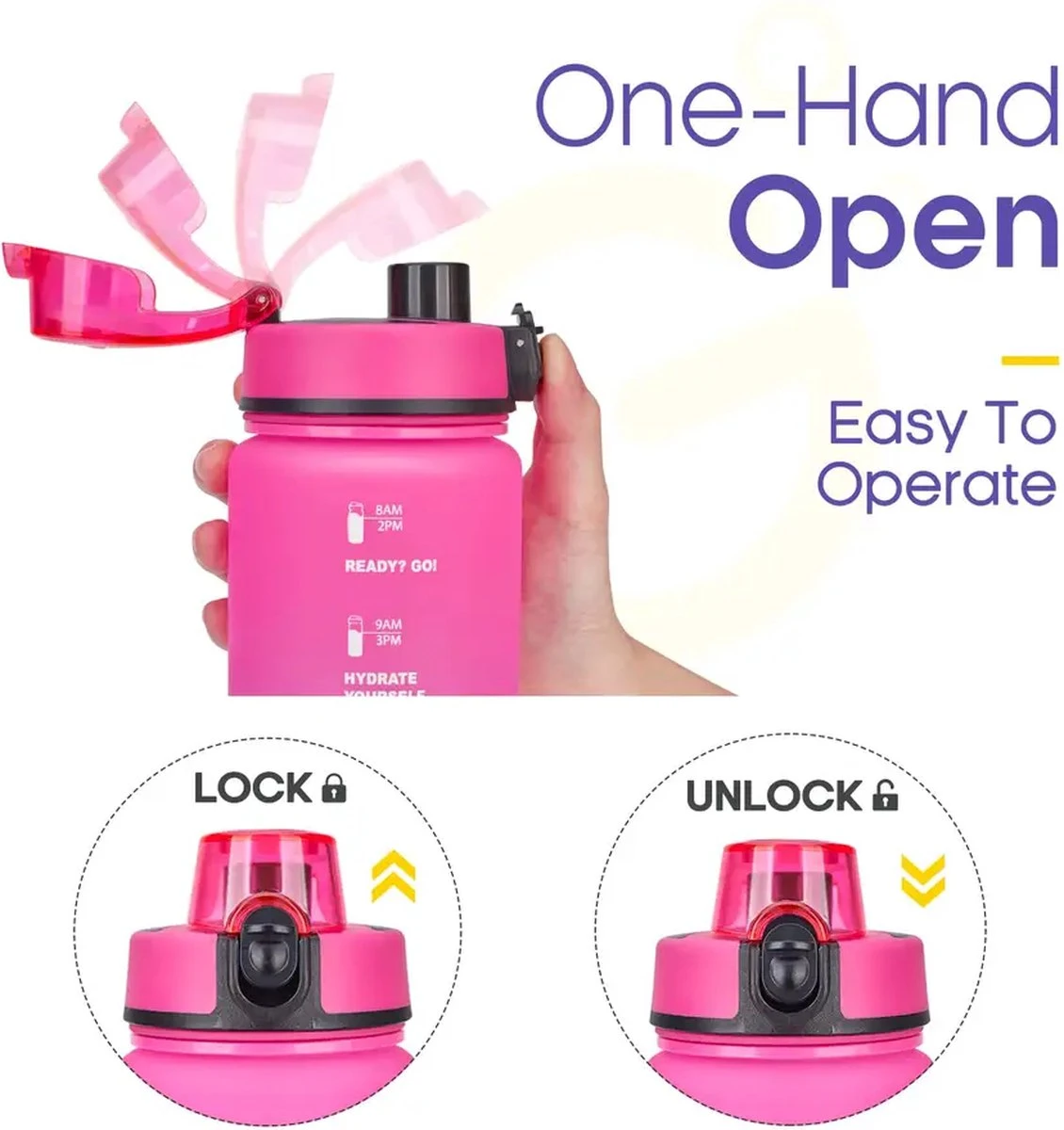 Splash®- Luxe Drinkfles - Motivatie Waterfles - Water Bottle - Waterfles 1 Liter - Bidon- Motivatie Drinkfles - Tijdmarkering - Fruitfilter- Roze/Blauw - Inc. KOOK E-BOOK! 5 Splash®- Luxe Drinkfles - Motivatie Waterfles - Water Bottle - Waterfles 1 Liter - Bidon- Motivatie Drinkfles - Tijdmarkering - Fruitfilter- Roze/Blauw - Inc. KOOK E-BOOK! - Afbeelding 3