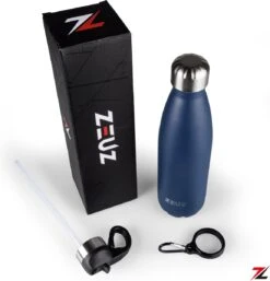 ZEUZ® Premium RVS Thermosfles & Drinkfles – Waterfles Met Rietje - BPA Vrij – 500 Ml - Donkerblauw -Waterfles Voor Buiten 1153x1200 4