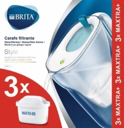 BRITA - Waterfilterkan Style Cool - Blauw - 2,4L + 3 MAXTRA+ Waterfilterpatronen -Waterfles Voor Buiten 1156x1200 10