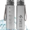 Swilix ® Drinkfles - 1 Liter - Drinkfles Met Tijdmarkering - Grijs 1 Swilix ® Drinkfles - 1 Liter - Drinkfles Met Tijdmarkering - Grijs -Waterfles Voor Buiten 1161x1200