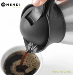 Hendi Thermoskan 2 Liter - Isoleerkan Met Drukknop - Zwart - Ø14,5x(H)26cm -Waterfles Voor Buiten 1174x1200 3