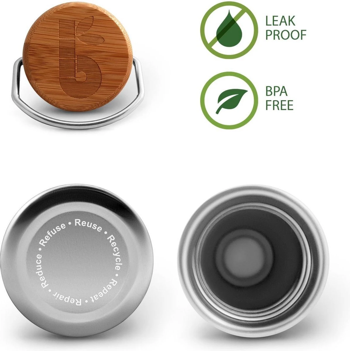 Bambaw Waterfles - 750 Ml - Roestvrij Staal - Stevig En Milieuvriendelijk 12 Bambaw Waterfles - 750 Ml - Roestvrij Staal - Stevig En Milieuvriendelijk - Afbeelding 10