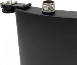 Merkloos RVS Heupfles Met Een Zwarte Coating - Veldfles Zwart - Platvink - Zakflacon - Heupflacon - Drankfles - Drankflacon -Waterfles Voor Buiten 1200x1006