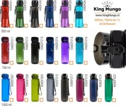 Drinkfles 1 Liter - Sport Drinkbus 1000 Ml Bidon Grijs 1L - King Mungo KMDF010 -Waterfles Voor Buiten 1200x1015 2