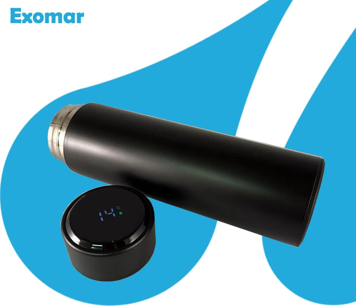Exomar® Slimme Thermosfles Met LCD Temperatuur Display - Curver Isolatiefles 500 ML - Matte Finish - Thermosbeker - Isoleerfles - Dubbelwandige Thermosfles - Thermoskan - Travel Mug - Bidon Drinkfles - Drinkflessen - RVS - Koffiebeker - Smart Thermos 7 Exomar® Slimme Thermosfles Met LCD Temperatuur Display - Curver Isolatiefles 500 ML - Matte Finish - Thermosbeker - Isoleerfles - Dubbelwandige Thermosfles - Thermoskan - Travel Mug - Bidon Drinkfles - Drinkflessen - RVS - Koffiebeker - Smart Thermos - Afbeelding 5