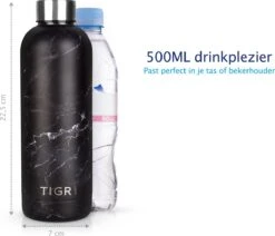 TIGR The Combo - Voordeelset Minimalist Thermosfles En Cup Warmhoudbeker - 500ml - Zwart Marmer -Waterfles Voor Buiten 1200x1031 1