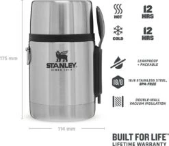 Stanley The Stainless Steel All-in-One Food Jar 0,53L - Thermosfles - Stainless Steel -Waterfles Voor Buiten 1200x1035 1