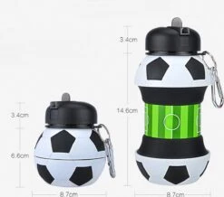 Merkloos Opvouwbare Drinkfles - Sport Waterfles 550 Ml - Opvouwbare Waterfles - Voetbal Bidon - Sportbidon - Sport Accessoire - Drinkfles Kopen -Waterfles Voor Buiten 1200x1061