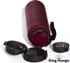 1 Liter Drinkfles - Waterfles Sport Bidon Drinkbus - 1L - Paars/Rood - King Mungo -Waterfles Voor Buiten 1200x1067 1
