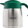 Isoleerkan EasyClean 1,2 Liter Rvs Met Opschrift THEE En Groen Kunststof Dop En Handgreep -Waterfles Voor Buiten 1200x1084