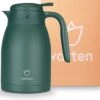 Vatten® Premium RVS Thermoskan - Donkergroen - 1.5 Liter - Met Drukknop - Isoleerkan -Waterfles Voor Buiten 1200x1100 5
