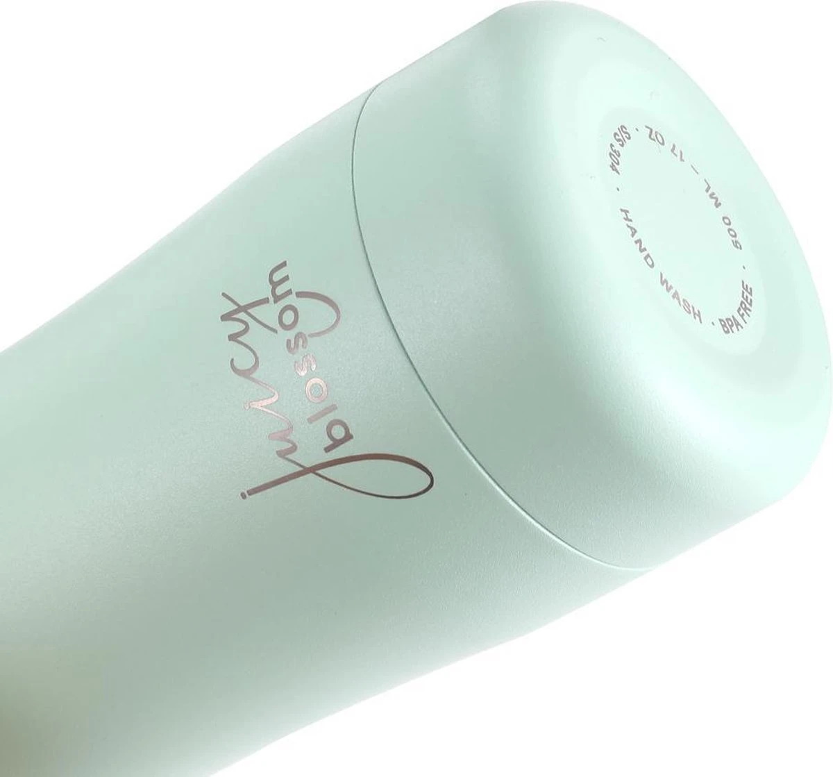 Juicy Blossom Drinkfles - 500ml - Roestvrij Staal - Stainless Steel Bottle - Waterfles - Drinkfles - Thermosfles (Muntgrijs) 5 Juicy Blossom Drinkfles - 500ml - Roestvrij Staal - Stainless Steel Bottle - Waterfles - Drinkfles - Thermosfles (Muntgrijs) - Afbeelding 3