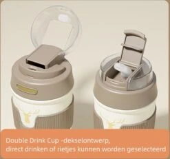 Floraweg Cup - Drinkbeker To GO- Lekvrij Dubbelwandig ,RVS 316, Thermosbeker Koffiebeker- Koffie En Thee - 400ml Waarschuw En Koud Drankje- Grijs -Waterfles Voor Buiten 1200x1121 9