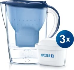 BRITA - Waterfilterkan Marella Cool - Blauw - 2,4L + 3 MAXTRA+ Waterfilterpatronen -Waterfles Voor Buiten 1200x1130 2