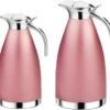 Royal Swiss - Thermoskan - Set Van Twee 1,2 Liter En 1,6 Liter - Thermosfles (Roze) -Waterfles Voor Buiten 1200x1131 2