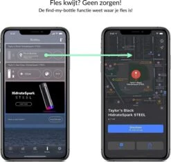 Hidrate Spark Straw Slimme Waterfles - Staal - 620ml - LED Verlichting - Zwart -Waterfles Voor Buiten 1200x1144 1