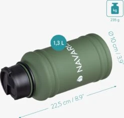 Navaris Fitness Drinkfles 1,3 Liter - Lichte Waterfles Van Roestvrij Staal Groen - Grote Waterfles RVS Voor Sport, Fitness, Yoga En Kamperen 11 Navaris Fitness Drinkfles 1,3 Liter - Lichte Waterfles Van Roestvrij Staal Groen - Grote Waterfles RVS Voor Sport, Fitness, Yoga En Kamperen -Waterfles Voor Buiten 1200x1147