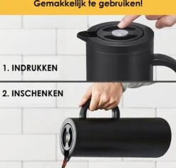 Silberthal - Thermoskan - 1 L - Dubbelwandig - Isoleerkan - Thermofles Koud En Warm - Cadeau -Waterfles Voor Buiten 1200x1148