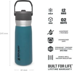 Stanley The IceFlow™ Flip Straw Water Bottle 0,65L - Thermosfles - Saffron 31 Stanley The IceFlow™ Flip Straw Water Bottle 0,65L - Thermosfles - Saffron -Waterfles Voor Buiten 1200x1173