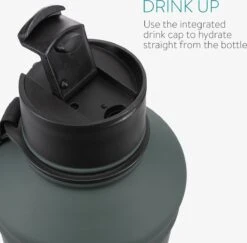 Navaris Waterfles Van Roestvrij Staal - Drinkfles - 2L - Extra Grote Roestvrijstalen Fles Met Drinkdop - Ideaal Tijdens Het Sporten - BPA-vrij -Waterfles Voor Buiten 1200x1179 1