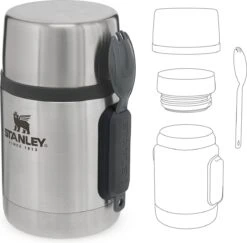 Stanley The Stainless Steel All-in-One Food Jar 0,53L - Thermosfles - Stainless Steel -Waterfles Voor Buiten 1200x1180 2