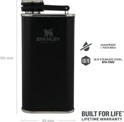 Stanley The Easy Fill Wide Mouth Flask 0,23L - Flacon - Matte Black -Waterfles Voor Buiten 1200x1184 4