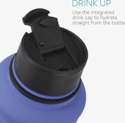 Navaris Fitness Drinkfles 1,3 Liter - Lichte Waterfles Van Roestvrij Staal Blauw - Grote Blauwe Waterfles RVS Voor Sport, Fitness, Yoga En Kamperen -Waterfles Voor Buiten 1200x1185 1