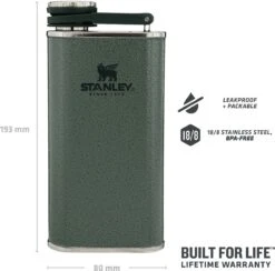 Stanley The Easy Fill Wide Mouth Flask 0,23L - Flacon - Hammertone Green -Waterfles Voor Buiten 1200x1186 3