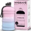 HYDRATE 2,2 Liter Waterfles - Nu Met Easy Drink Cap - Duurzaam En Extra Sterk - BPA Vrij - Ideaal Voor: Sportschool, Dieet, Bodybuilding, Buitensporten, Wandelen En Kantoor, Suikerspin -Waterfles Voor Buiten 1200x1186 7