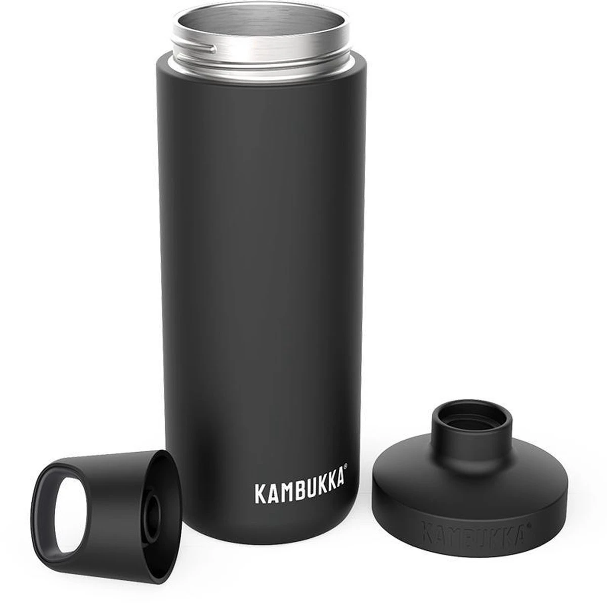 Kambukka Reno Geïsoleerde Drinkfles 500 ML - Matte Black Met Draaidop 4 Kambukka Reno Geïsoleerde Drinkfles 500 ML - Matte Black Met Draaidop - Afbeelding 2