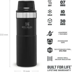 Stanley Trigger-Action Travel Mug 0.47L - Thermosfles - Matt Black -Waterfles Voor Buiten 1200x1195 2