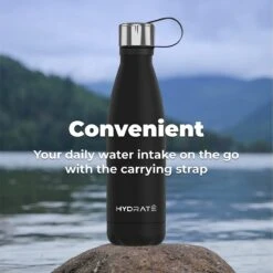 HYDRATE Super Geïsoleerde Drinkfles Roestvrij Staal Thermos 500ml - BPA Vrij, Vacuüm Drinkfles - 24 Uur Koud & 12 Uur Heet Waterfles - Voor Mannen, Vrouwen & Volwassenen -Waterfles Voor Buiten 1200x1199 12