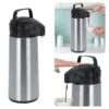 Cheqo® Thermos Pomp - 1.8L Roestvrij Staal - Isoleerkan Met Pomp - Thermoskan Met Pomp - Zwarte Dop & Handvat - Houdt 6 Uur Warm - 1800ml - Afmeting 17x14x36cm -Waterfles Voor Buiten 1200x1200 1005