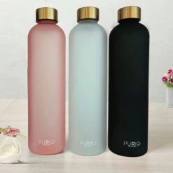 Innovaland Luxe Motivatie Waterfles Roze 1 Liter Drinkfles - BPA Vrij - Volwassenen - Kinderen - Cadeau - Fitnes- Geschenk - Cadeautjes -Waterfles Voor Buiten 1200x1200 140