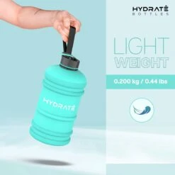 HYDRATE 2,2 Liter Sportfles - Duurzaam En Extra Sterk - BPA Vrij - Ideaal Voor: Sportschool, Dieet, Bodybuilding, Buitensport, Wandelen En Kantoor - Grote Waterfles (Mintgroen) -Waterfles Voor Buiten 1200x1200 162