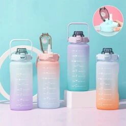 Merkloos Waterfles 2 Liter - Motivatie Waterfles - Waterfles Met Rietje - 2 Liter Waterfles - 2 Liter Drinkfles - Sportfles - Waterfles Met Tijdmarkering - 2 Liter -Waterfles Voor Buiten 1200x1200 21