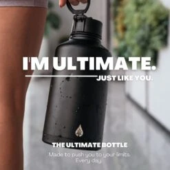 Drinkfles 2 Liter Met Rietje Waterjug Volwassenen - Complete Set - RVS 2L - 24uur Koud/12 Uur Warm - Zwart -Waterfles Voor Buiten 1200x1200 212