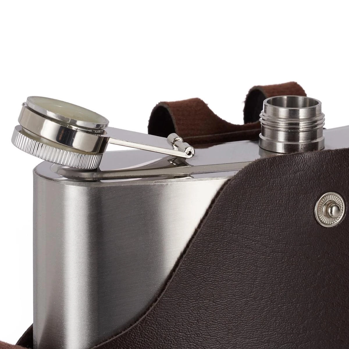 Relaxdays Platvink Edelstaal XXL - Heupfles 1,8 Liter - Zakflacon - Draagriem - Rvs Zilver 9 Relaxdays Platvink Edelstaal XXL - Heupfles 1,8 Liter - Zakflacon - Draagriem - Rvs Zilver - Afbeelding 7