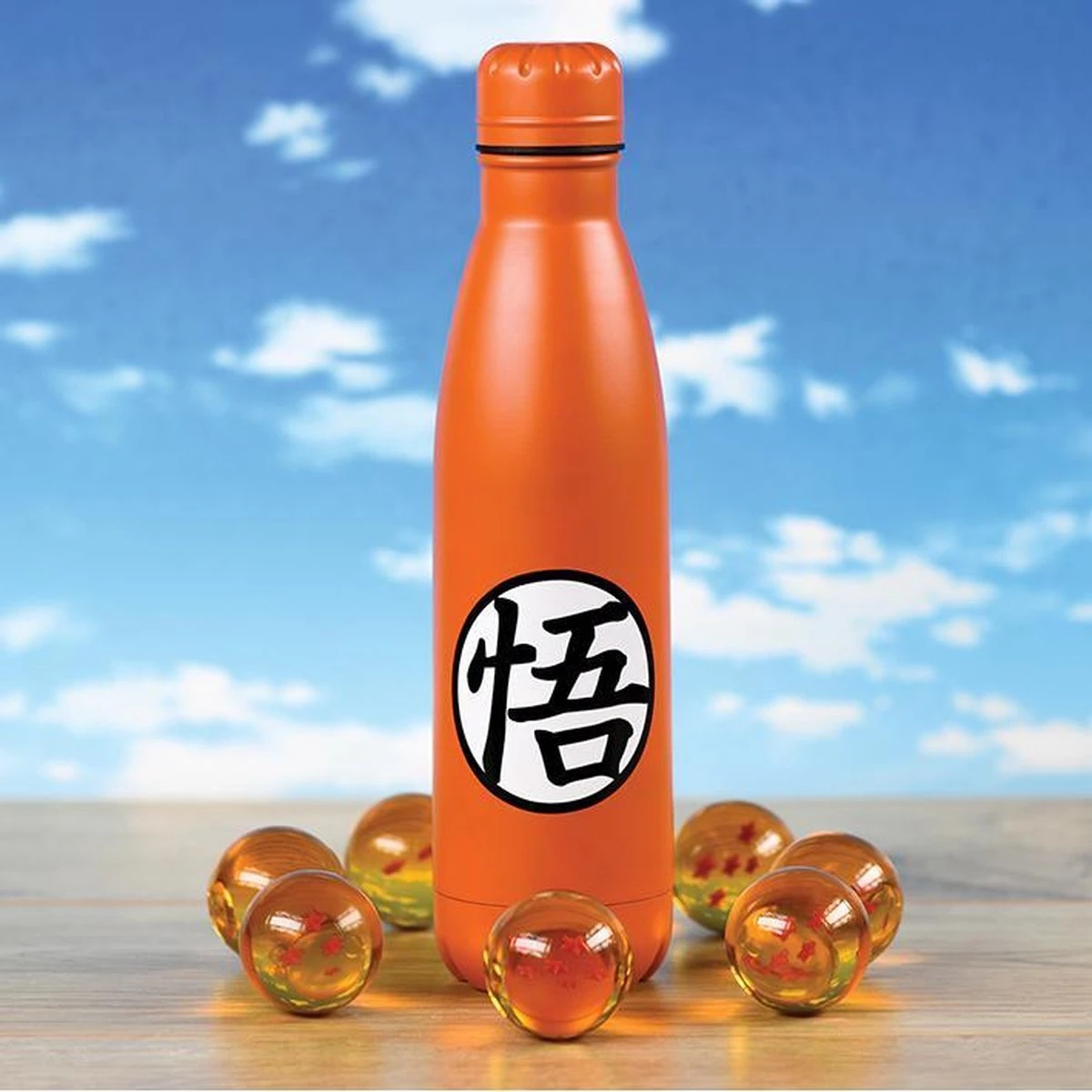 Dragon Ball Z Goku Kanji Metalen Drink Fles 3 Dragon Ball Z Goku Kanji Metalen Drink Fles